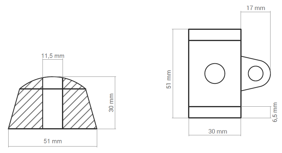 Distanční podložka 30 mm (vlna)